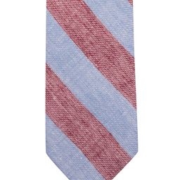 The Tie Hub Blue & Red Woven Design Skinny Tie-image-64