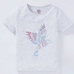 Ed-a-Mamma Kids White Cotton Printed T-Shirt-picture-6