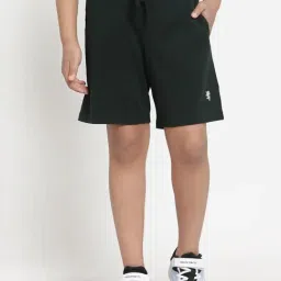 Red Tape Boys Dark Green Cotton Shorts-picture-18