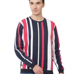 Pepe Jeans Navy Regular Fit Striped Sweatshirt-8