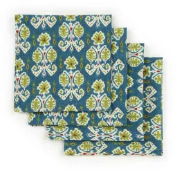 Home4U Blue & Green Cotton Duck Napkins - Set of 4-image-42