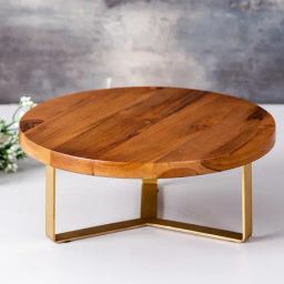 Nestroots Cake Stand Cake Cutting Holder Round Wood Cup Cake Stand Cake Table Stand for Anniversary-image-48