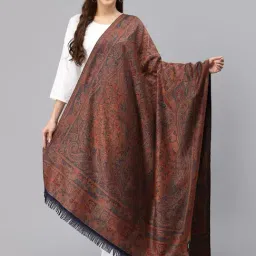 Style Quotient Blue & Rust Printed Shawl-picture-19