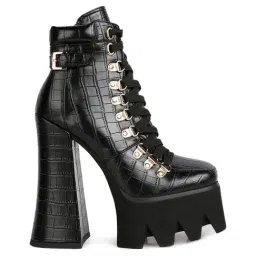 London Rag Women's Black Derby Boots-95