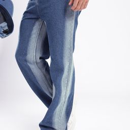 glitchez Men Downtown Dope Wide Leg Mid-Rise Light Fade Ombre Jeans-image-83