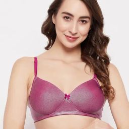 Clovia Purple Full Coverage T-Shirt Bra-image-38