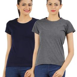 Appulse Grey & Navy Cotton T-Shirt - Pack Of 2-image-29