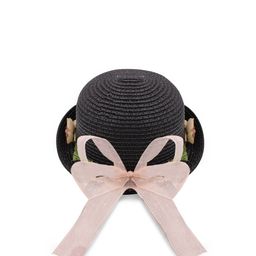 JENNA Kids Woven Design Sun Hat With Floral Design & Ribbon Detailing-27