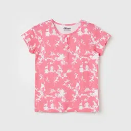 Fame Forever by Lifestyle Kids Pink & White Cotton Printed T-Shirt-picture-30