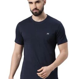 Force NXT Navy Cotton Regular Fit T-Shirt-image-70