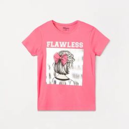 Fame Forever by Lifestyle Girls Pink Cotton Printed T-Shirt-picture-24