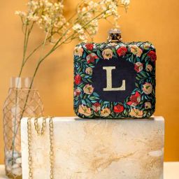 NR by Nidhi Rathi Multicolor Fabric Embellished Clutch-image-92