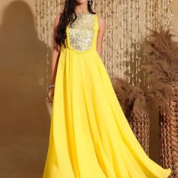 Miss Chase Yellow Embellished Dress-picture-15