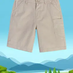 MINIKLUB Kids Beige Solid Shorts-image-74