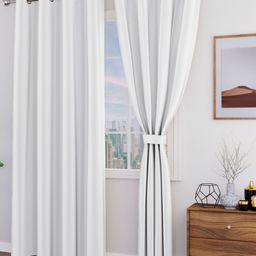 Myntra Elegant Homes Meh Collection Off White 2 Pieces Black Out Window Curtain-image-83