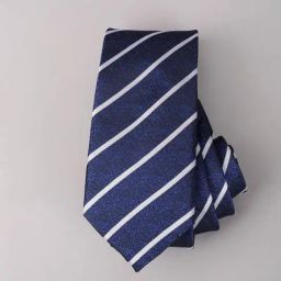 Louis Philippe Blue Striped Tie-30