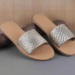Mochi Women's Gold Casual Sandals-image-49