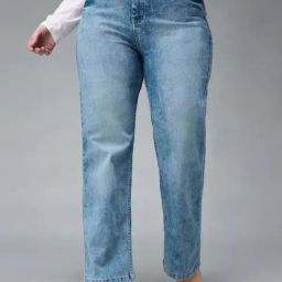 Miss Chase A+ Blue Plain High-Rise Jeans-image-68