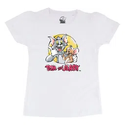 Tom & Jerry Girls White Tom & Jerry Printed Regular Top-image-45