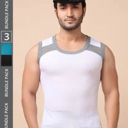 Dollar Bigboss Assorted Cotton Regular Fit Vest - Pack Of 3-image-75