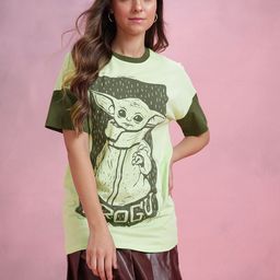 DressBerry Women Printed Pure Cotton Longline T-shirt-image-74