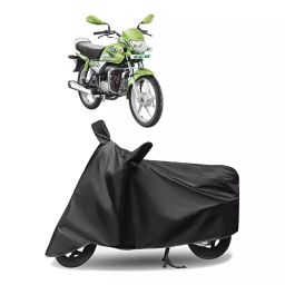 Auto Pearl Polyester Two Wheeler Cover for Hero HF Deluxe Eco (Grey)-image-55