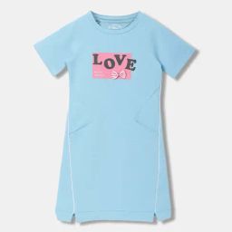Blue Giraffe Kids Blue Cotton Dress-image-79