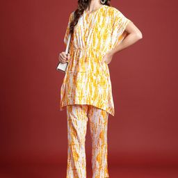 Anouk Women Abstract Printed Kaftan Kurta with Trousers-3