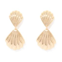 Forever New Gold Monica Fan Drop Earring-image-73