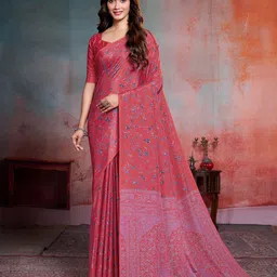 Garden Vareli Floral Printed Pure Crepe Saree-picture-31