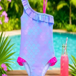 Bubble Berry Girls Multicolor Printed Swimsuit-picture-9