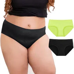Diving Deep Women Cotton Pack of 2 Plus size Hipster Briefs-29