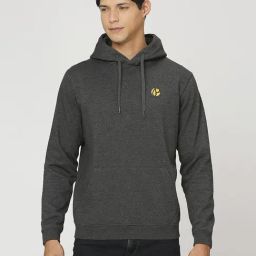 Pepe Jeans Anthra Melange Grey Regular Fit Hooded Sweatshirt-20