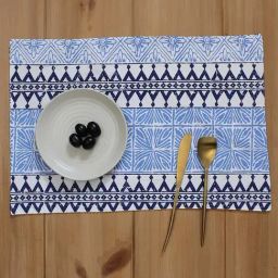 House This Alankaar Blue Cotton Placemat-image-87