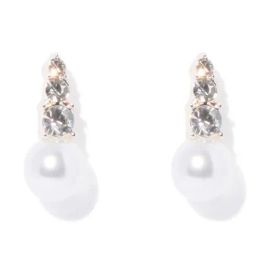 Forever New Crystal & Pearl Naomi Pearl Stone Stud Earring-image-72