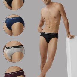 Ramraj Multicolor Solid Briefs (Pack of 4)-picture-14
