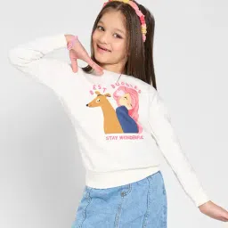 Pantaloons Junior Girls Snow White Printed Sweatshirt-picture-30