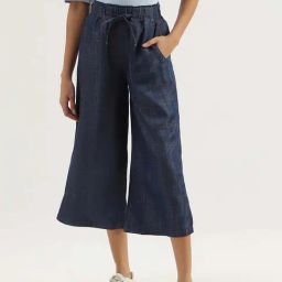United Colors of Benetton Blue Mid Rise Culottes-picture-24