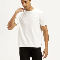 Levi's White Regular Fit Logo Printed T-Shirt-image-53
