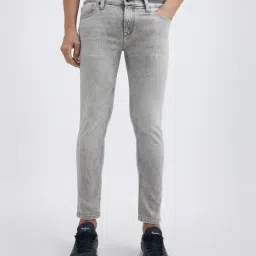 Pepe Jeans Light Grey Cotton Skinny Fit Jeans-picture-5
