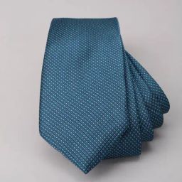 Louis Philippe Blue Embroidered Tie-32