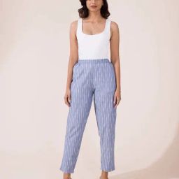 Go Colors! Blue Printed Pencil Pants-picture-36