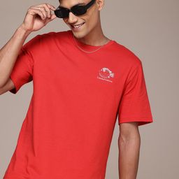 WROGN Men Comfort Fit Pure Cotton T-shirt-image-63