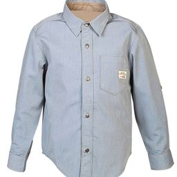 Blue Giraffe Boys Blue Solid Casual Shirt-image-53