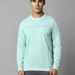 Louis Philippe Sea Green Regular Fit Printed Sweatshirt-44
