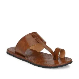 Eego Italy Men's Tan Toe Ring Sandals-image-50
