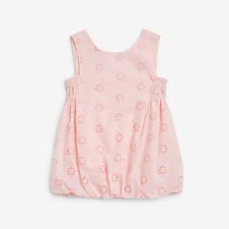 HOP Baby by Westside Pink Schiffli Embroidered Cotton A-Line Dress-image-102