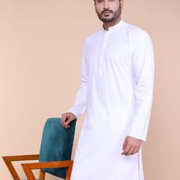 W & G Mandarin Collar Pure Cotton Straight Kurta-picture-13