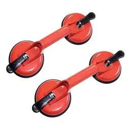HBD SALES Suction Cup Double Claw Aluminium 20 cm Red & Black 100 Kg Capacity (Pack of 2)-image-7