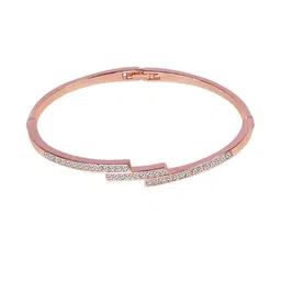 Rosegold Staggered Slim Line Diamond Bracelet for Women and Grils-image-69